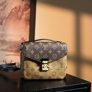 Louis Vuitton Brown and Tan Monogram Satchel